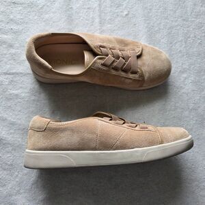 Vionic Sneakers Womens Size 5 Tan Jean Suede Comfort Walking Slip-On Shoes